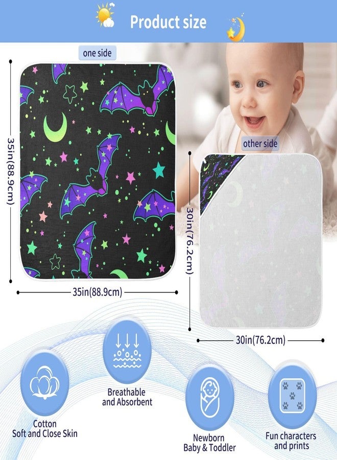 YETTASBIN منشفة أطفال YETTASBIN بتصميم خفاش الهالوين، منشفة استحمام قطنية فائقة النعومة والامتصاص بغطاء رأس للأطفال حديثي الولادة (بنين وبنات) والأطفال الصغار، هدية مثالية لقائمة هدايا المولود - 35 × 35 بوصة - Image 4